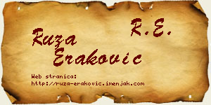 Ruža Eraković vizit kartica